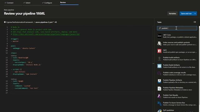 Integrating Cypress on Azure Pipeline