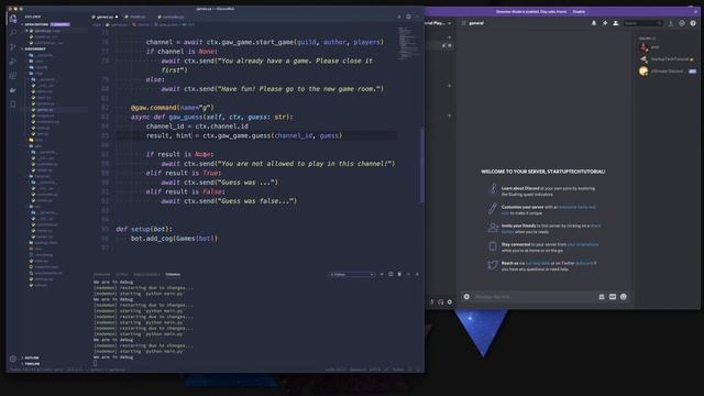 ULTIMATE DISCORD BOT - Episode 28 - adding guessing and messages to our guess a word game