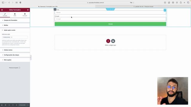UTM na prática usando o formulário do Elementor