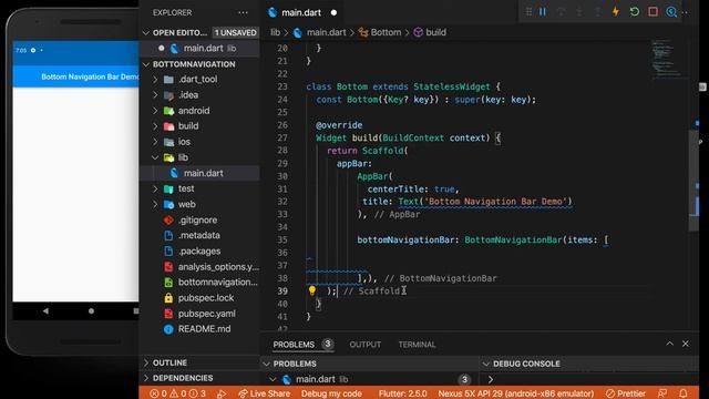 HOW TO CODE BOTTOM NAVIGATION BAR IN FLUTTER TUTORIAL