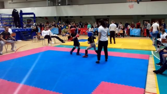 Чемпионат по кикбоксингу ноябрь 2017г. Первый бой Marii.