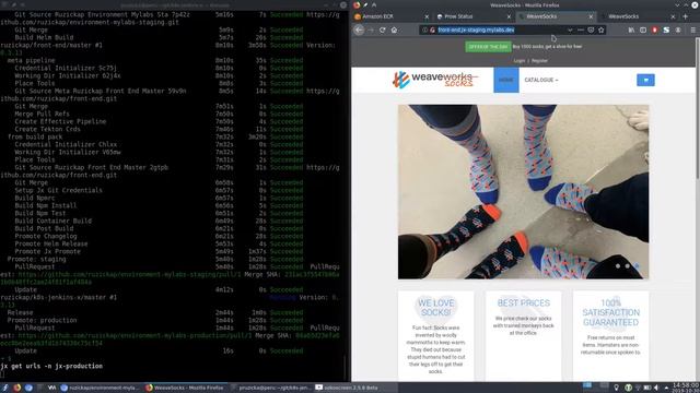 Jenkins X and Sock Shop application deployment / development
