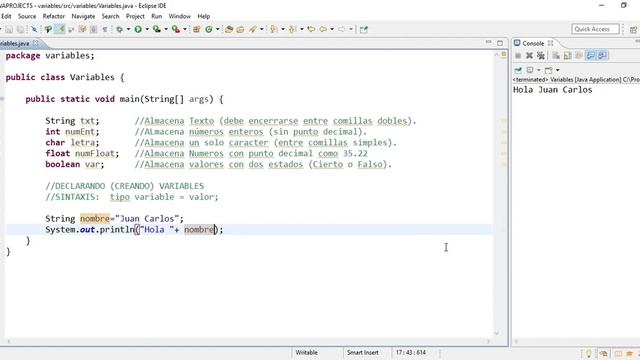 CURSO de Programacion JAVA 2019 03 Variables | CURSO DE JAVA 03 Variables