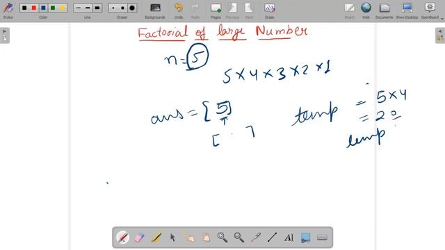 factorial of the large number Using Array  Discussion with solution @_smallcode_