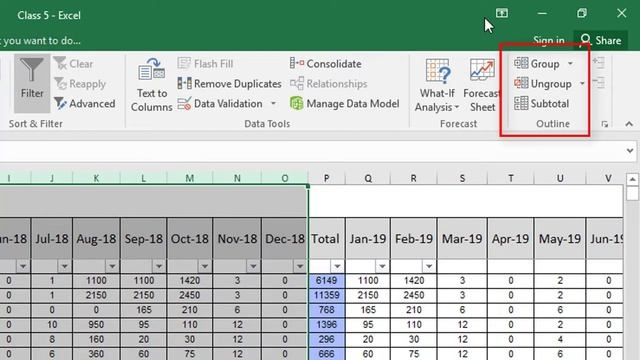 Excel Group  Ungroup II Excel Tutorial bangla II How to create group  Ungroup in excel.