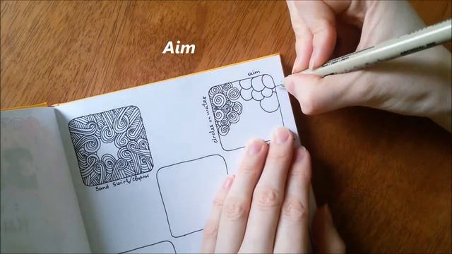 Танглы Aim, Circles on water, printemps / How to draw tangles Aim, Circles on water, printemps