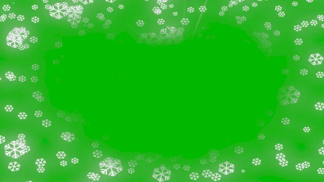 Green Screen Snow Frame Snow flakes Overlays HD chrome key Футаж Снег Рамка  Снежинки