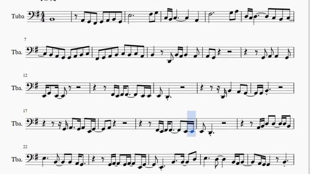 Tuba Sheet Music: How to play A Whiter Shade Of Pale by Procol Harum