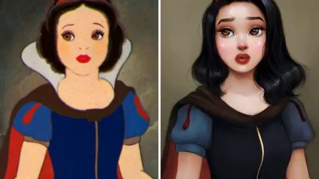 Illustrator Repaints Disney And Other Cartoon Characters In Her Unique Style