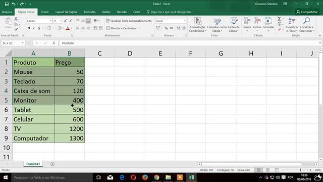 Classificar e filtrar (7-12) - Excel 2016