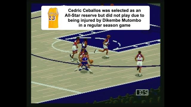 NBA Live 95 - All Star Game - Pop Up Gameplay