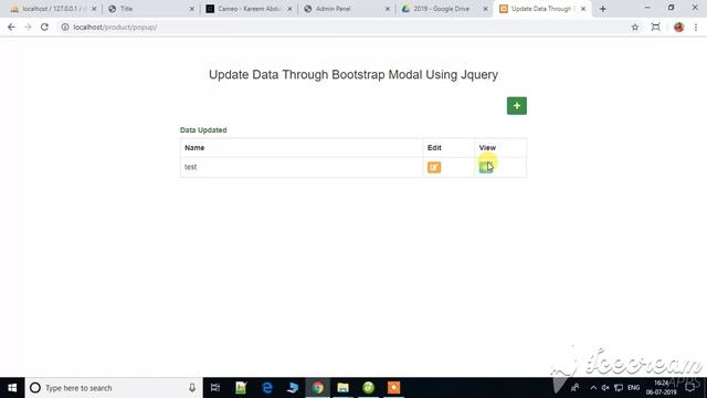 Update Data Through Bootstrap Modal Using Jquery