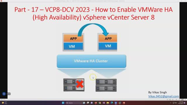 VCP8-DCV 2023 | Part-17 | How to Enable VMWare HA High Availability vSphere vCenter Server 8
