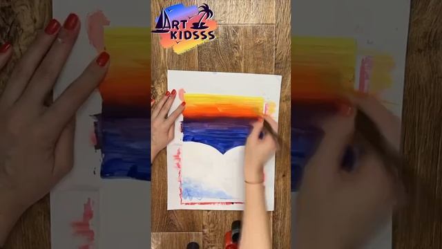 Рисование для детей. Зимний пейзаж