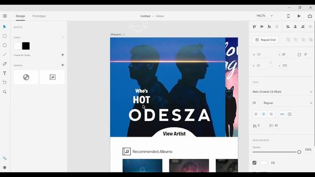 Music App Design/Prototype in Adobe XD - Speed Design