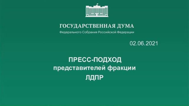 02.06.2021.Пресс-подход представителей фракций Государственной Думы