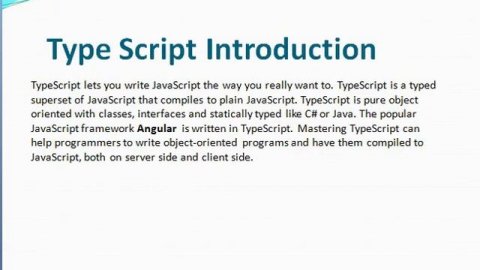 1. Type Script Introduction