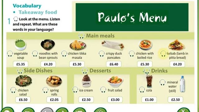 Excel 6 p.58-59 Healthy Takeaway