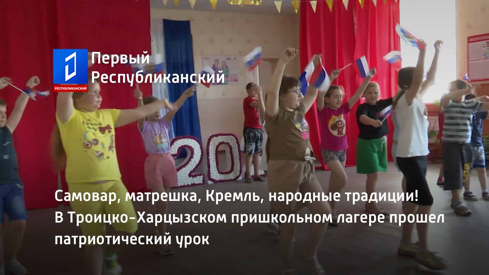 В Троицко-Харцызском пришкольном лагере прошел патриотический урок