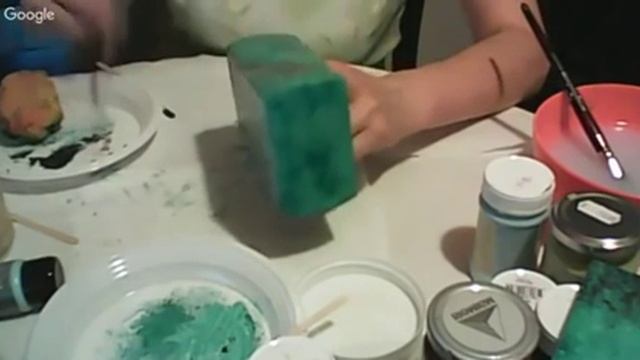 Декупаж. Имитация амазонита. Анна Стойчева