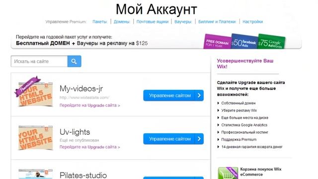Конструктор сайтов Wix  Подключение домена к сайту Wix