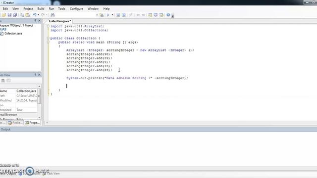 sorting menggunakan ArrayList dan Collection sort