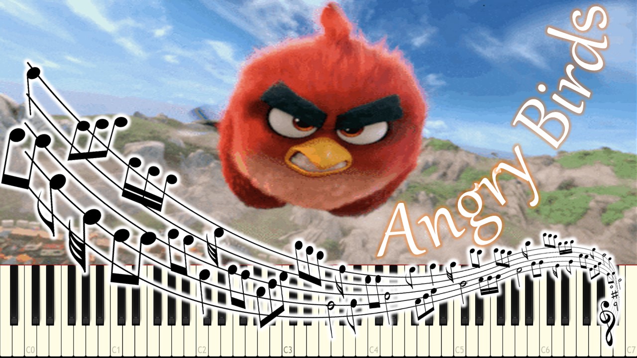 Angry Birds (piano tutorial) [НОТЫ + MIDI]