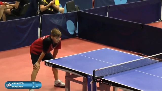 Мананков Матвей (519) - Варванин Матвей (169). Настольный теннис. ПР до 12 лет 2023