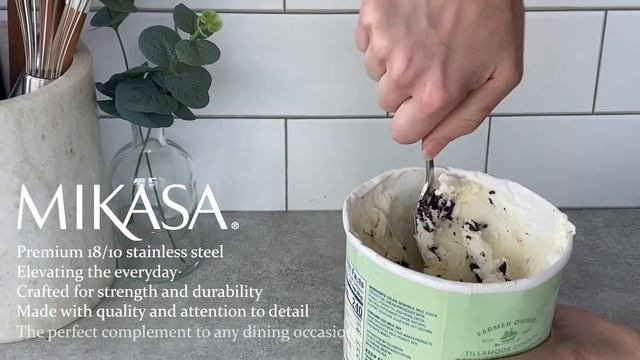 Mikasa Ice Cream Challenge with Satin Loft Flatware