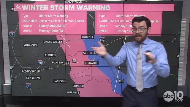 California Atmospheric River: Heavy rain and snow ahead - Jan. 21, 2024