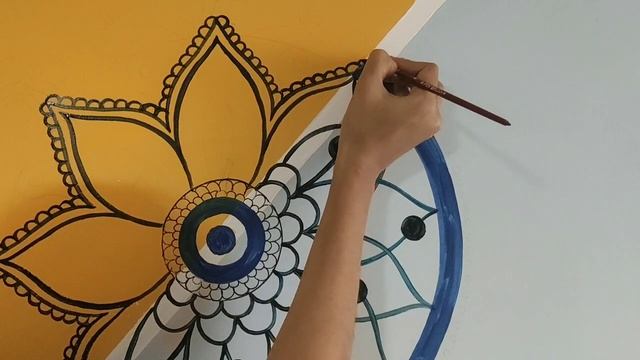 Dream catcher wall painting I How to paint dream catcher