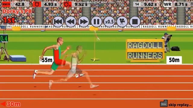 Beating Ussain't Bot 100M || Ragdoll Runners