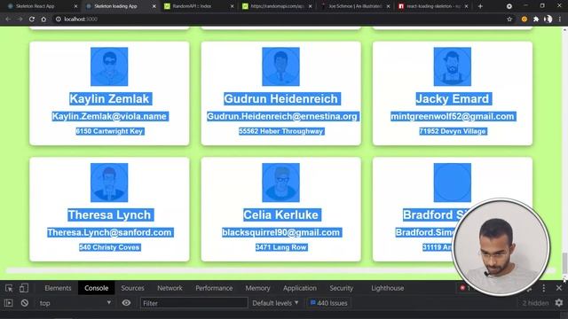 ReactJs  - Skeleton Loading for API - Hindi Tutorial - 2021