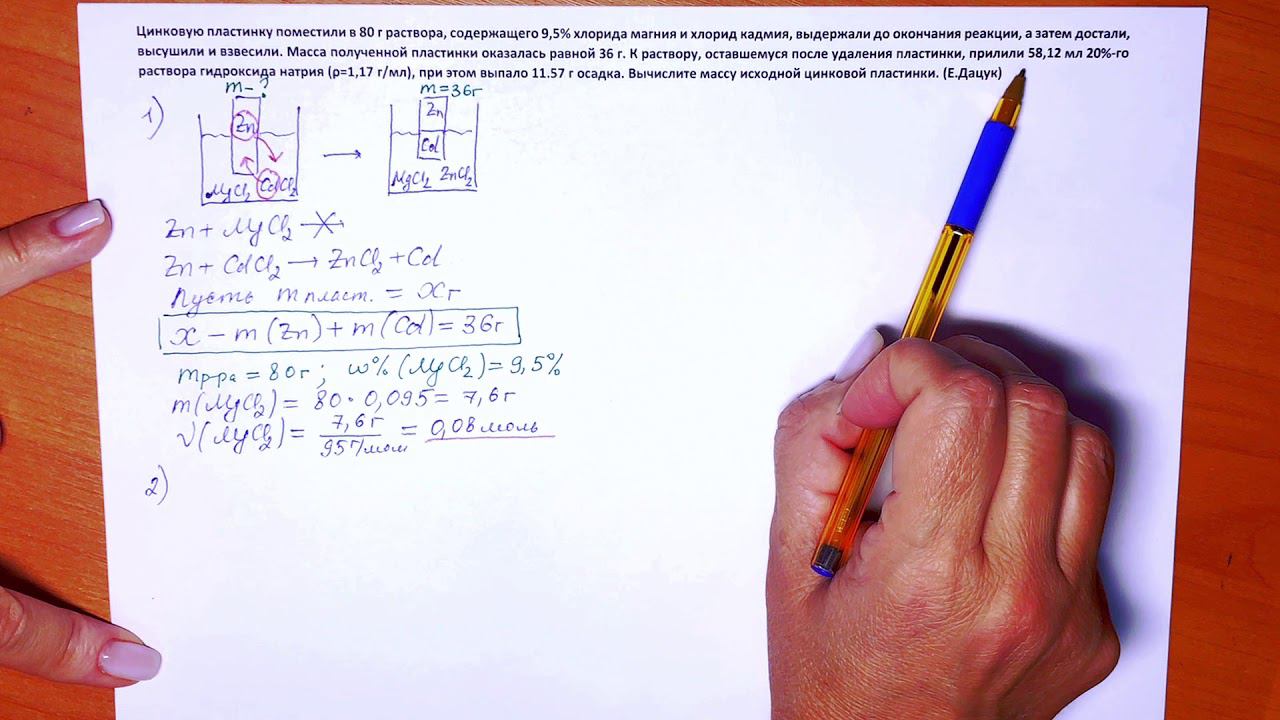 ЕГЭ. Химия. Задача 33. Пластинка.