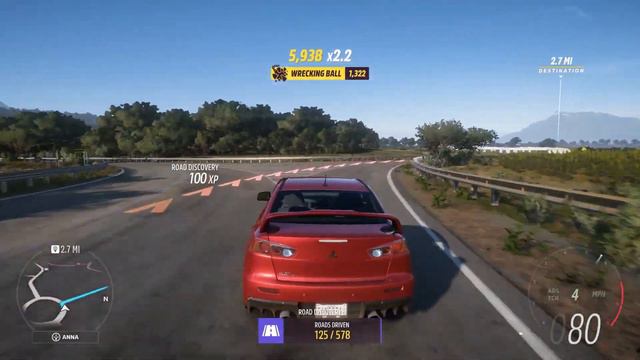 Driving 2008 Mitsubishi Lancer Evolution x GSR Forza Horizon 5