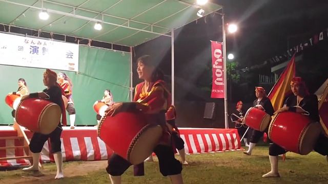 Amazing song 海の声! Okinawa drum dance, Ryukyu dance, oriental traditional performance