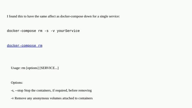 docker-compose up/down just one container