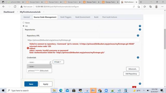 Automate Web App using Jenkins, Maven, Bitbucket and tomcat