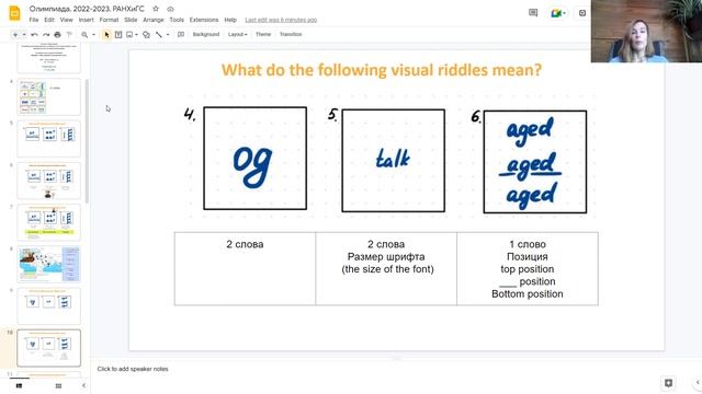 Олимпиада РАНХиГС 2022 - Отборочный этап - Ответы к заданию 8 - visual riddles