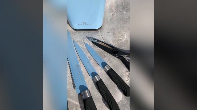 Набор кухонных ножей с подставкой 7 предметов Edenberg EB-11027 Набор ножей из нержавеющей стали