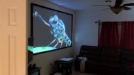 Vava 4k projector with 120" screen DIY platinum gray satin and platinum metallic paint