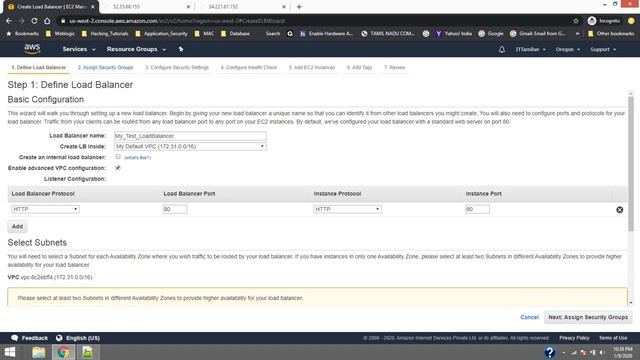 How to create a aws elastic load balance round robin in tamil tutorial step by steps?