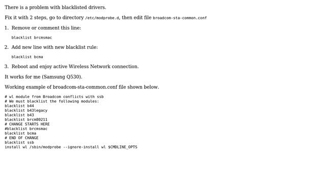 Ubuntu: Acer Aspire One 722 broadcom 4313 wifi (2 Solutions!!)