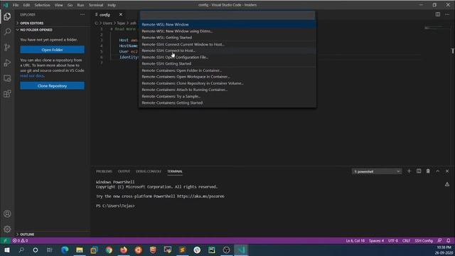 Setup Remote connection in VSCode for remote access to EC2 instances.(Windows-10)-Fixed