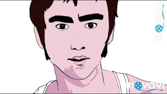 Drawing Bruce Lee with Samsung Galaxy Note 9. Рисунок Брюса Ли с помощью Samsung Galaxy Note 9.
