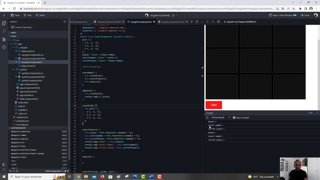 Tutorial - Oxo Game with CSS and Angular