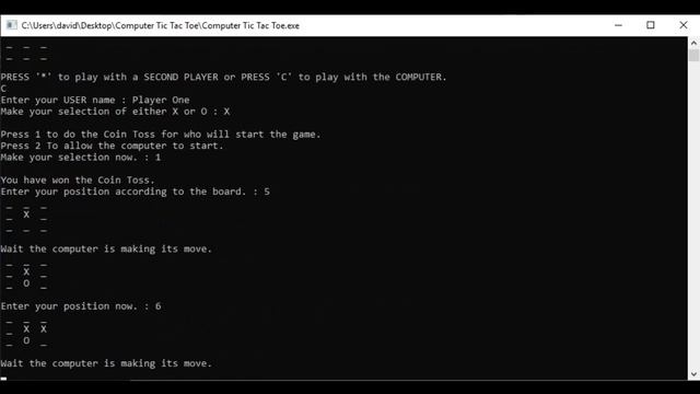 Computer Tic-Tac-Toe 