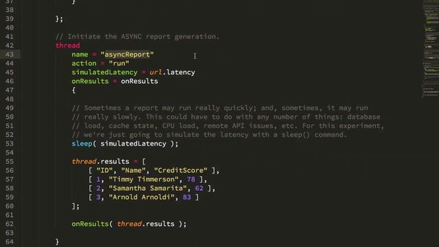 Racing To Show Asynchronous Report-Generation Results With CFThread In Lucee CFML 5.3.6.61