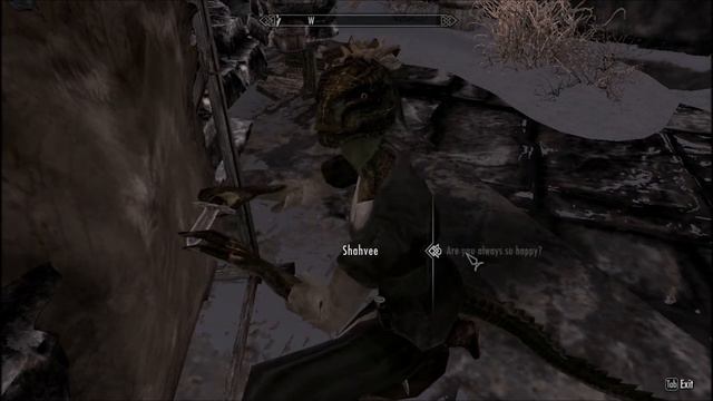 Happiness on Skyrim's Docks