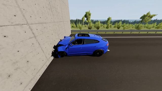 Chevrolet Lacetti Gentra Vs Wall Collision Crash Test 210kmh BeamNG